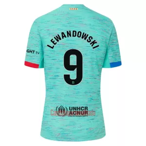 Camisolas FC Barcelona Robert Lewandowski 9 Criança Equipamento Terceiro 23/24