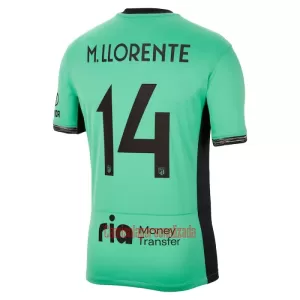Camisolas Atlético Madrid M. Llorente 14 Equipamento Terceiro 23/24