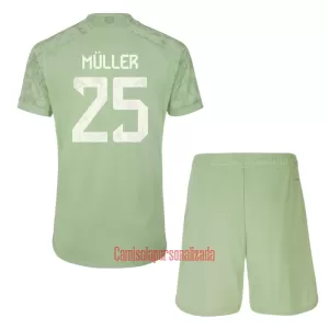 Camisolas FC Bayern de Munique Thomas Müller 25 Criança Equipamento Terceiro 23/24