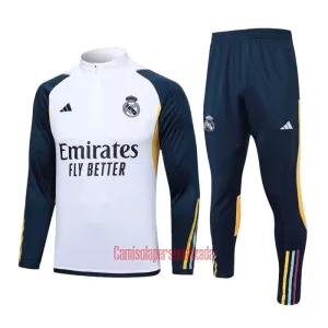 Real Madrid Conjunto de Moletom de Treino 23/24 Branco Real Madrid Conjunto de Moletom de Treino 23/24 Branco