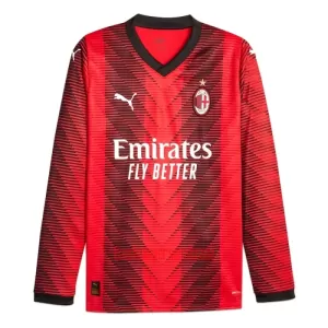 Camisolas AC Milan Equipamento Principal 23/24 Manga Comprida Camisolas AC Milan Equipamento Principal 23/24 Manga Comprida