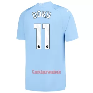 Camisolas Manchester City Jérémy Doku 11 Equipamento Principal 23/24 Camisolas Manchester City Jérémy Doku 11 Equipamento Principal 23/24