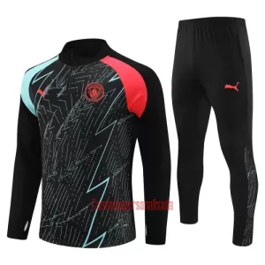 Manchester City Conjunto de Moletom de Treino Criança 23/24 Preto Manchester City Conjunto de Moletom de Treino Criança 23/24 Preto