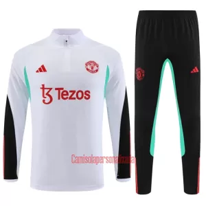 Manchester United Conjunto de Moletom de Treino Criança 23/24 Branco Manchester United Conjunto de Moletom de Treino Criança 23/24 Branco