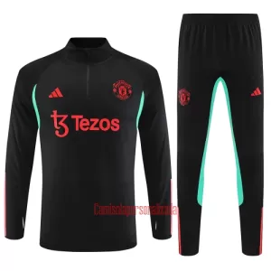 Manchester United Conjunto de Moletom de Treino Criança 23/24 Preto Manchester United Conjunto de Moletom de Treino Criança 23/24 Preto