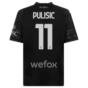 Camisolas AC Milan Christian Pulišić 11 Equipamento 4ª 23/24 Preto Camisolas AC Milan Christian Pulišić 11 Equipamento 4ª 23/24 Preto