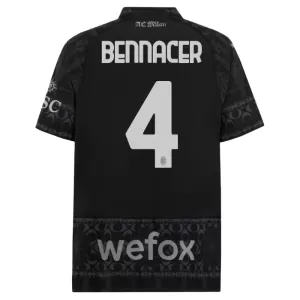 Camisolas AC Milan Ismael Bennacer 4 Equipamento 4ª 23/24 Preto Camisolas AC Milan Ismael Bennacer 4 Equipamento 4ª 23/24 Preto