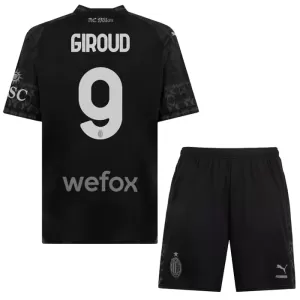 Camisolas AC Milan Olivier Giroud 9 Criança Equipamento 4ª 23/24 Preto Camisolas AC Milan Olivier Giroud 9 Criança Equipamento 4ª 23/24 Preto