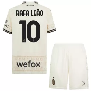 Camisolas AC Milan Rafael Leão 10 Criança Equipamento 4ª 23/24 Branco Camisolas AC Milan Rafael Leão 10 Criança Equipamento 4ª 23/24 Branco