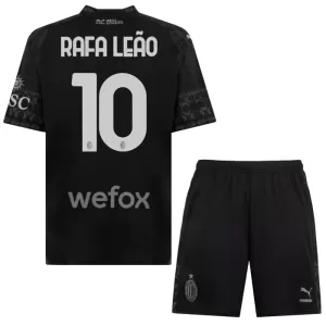 Camisolas AC Milan Rafael Leão 10 Criança Equipamento 4ª 23/24 Preto Camisolas AC Milan Rafael Leão 10 Criança Equipamento 4ª 23/24 Preto