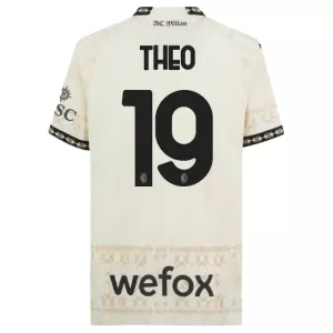 Camisolas AC Milan Theo Hernández 19 Equipamento 4ª 23/24 Branco Camisolas AC Milan Theo Hernández 19 Equipamento 4ª 23/24 Branco