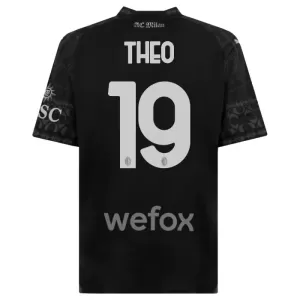Camisolas AC Milan Theo Hernández 19 Equipamento 4ª 23/24 Preto Camisolas AC Milan Theo Hernández 19 Equipamento 4ª 23/24 Preto