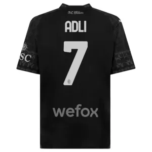 Camisolas AC Milan Yacine Adli 7 Equipamento 4ª 23/24 Preto Camisolas AC Milan Yacine Adli 7 Equipamento 4ª 23/24 Preto
