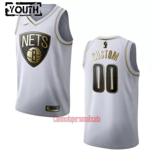 Camisolas Brooklyn Nets Criança Golden Edition Swingman Branco Camisolas Brooklyn Nets Criança Golden Edition Swingman Branco