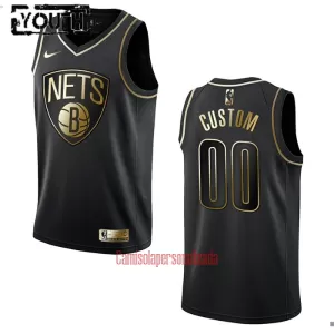 Camisolas Brooklyn Nets Criança Golden Edition Swingman Preto Camisolas Brooklyn Nets Criança Golden Edition Swingman Preto