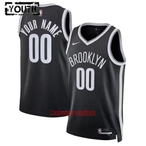 Camisolas Brooklyn Nets Criança Icon Edition 23/24 Swingman Preto Camisolas Brooklyn Nets Criança Icon Edition 23/24 Swingman Preto