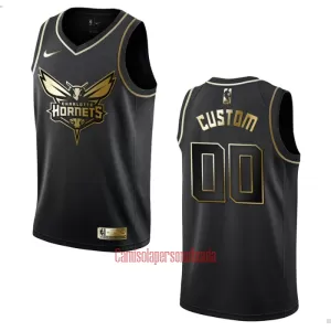 Camisolas Charlotte Hornets Golden Edition Swingman Preto Camisolas Charlotte Hornets Golden Edition Swingman Preto