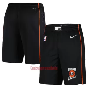 Calções NBA Detroit Pistons City Edition Swingman Preto Calções NBA Detroit Pistons City Edition Swingman Preto