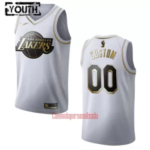 Camisolas Los Angeles Lakers Criança Golden Edition Swingman Branco Camisolas Los Angeles Lakers Criança Golden Edition Swingman Branco