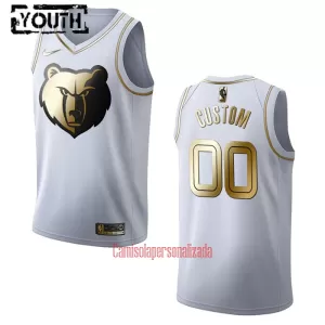 Camisolas Memphis Grizzlies Criança Golden Edition Swingman Branco Camisolas Memphis Grizzlies Criança Golden Edition Swingman Branco