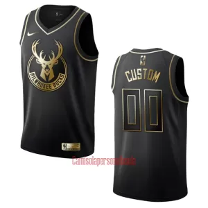 Camisolas Milwaukee Bucks Golden Edition Swingman Preto Camisolas Milwaukee Bucks Golden Edition Swingman Preto