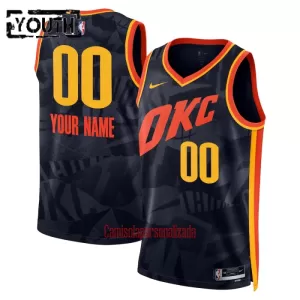 Camisolas Oklahoma City Thunder Criança City Edition 23/24 Swingman Cerceta Camisolas Oklahoma City Thunder Criança City Edition 23/24 Swingman Cerceta