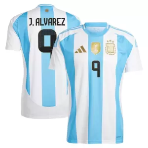 Camisolas Argentina Julián Álvarez 9 Equipamento Principal 2024 Camisolas Argentina Julián Álvarez 9 Equipamento Principal 2024