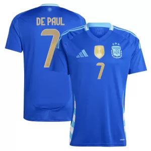 Camisolas Argentina Rodrigo de Paul 7 Equipamento Alternativo 2024 Camisolas Argentina Rodrigo de Paul 7 Equipamento Alternativo 2024