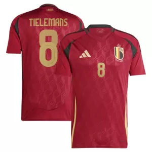 Camisolas Bélgica Tielemans 8 Equipamento Principal Euro 2024 Camisolas Bélgica Tielemans 8 Equipamento Principal Euro 2024