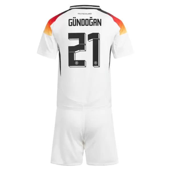 Camisolas Alemanha Ilkay Gündogan 21 Criança Equipamento Principal Euro 2024