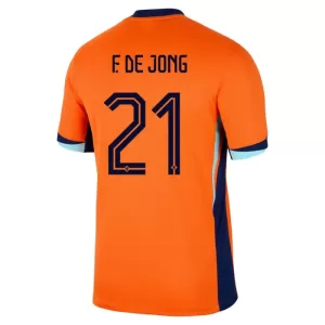 Camisolas Holanda Frenkie de Jong 21 Equipamento Principal Euro 2024 Camisolas Holanda Frenkie de Jong 21 Equipamento Principal Euro 2024