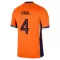 Camisolas Holanda Virgil van Dijk 4 Equipamento Principal Euro 2024