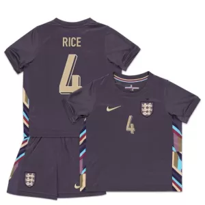 Camisolas Inglaterra Declan Rice 4 Criança Equipamento Alternativo Euro 2024