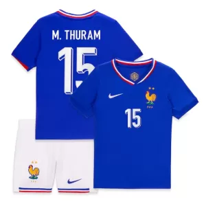 Camisolas França M. Thuram 15 Criança Equipamento Principal Euro 2024 Camisolas França M. Thuram 15 Criança Equipamento Principal Euro 2024