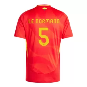 Camisolas Espanha Robin Le Normand 5 Equipamento Principal Euro 2024