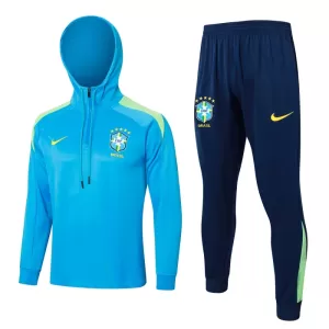 Brasil Capuz Conjunto de Moletom de Treino Criança 24/25 Azul Brasil Capuz Conjunto de Moletom de Treino Criança 24/25 Azul