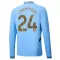 Camisolas Manchester City Champions 24 Equipamento Principal 24/25 Manga Comprida