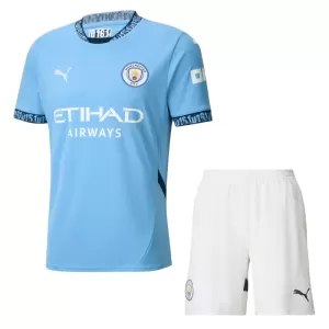 Camisolas Manchester City Criança Equipamento Principal 24/25 Camisolas Manchester City Criança Equipamento Principal 24/25