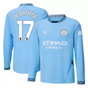 Camisolas Manchester City Kevin De Bruyne 17 Equipamento Principal 24/25 Manga Comprida Camisolas Manchester City Kevin De Bruyne 17 Equipamento Principal 24/25 Manga Comprida