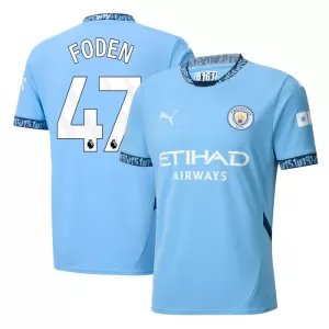 Camisolas Manchester City Phil Foden 47 Equipamento Principal 24/25 Camisolas Manchester City Phil Foden 47 Equipamento Principal 24/25