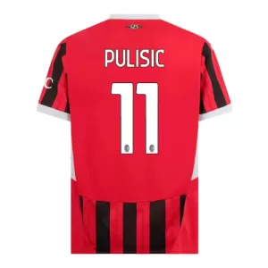 Camisolas AC Milan Christian Pulišić 11 Equipamento Principal 24/25 Camisolas AC Milan Christian Pulišić 11 Equipamento Principal 24/25
