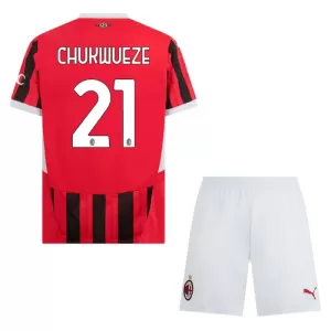 Camisolas AC Milan Chukwueze 21 Criança Equipamento Principal 24/25 Camisolas AC Milan Chukwueze 21 Criança Equipamento Principal 24/25