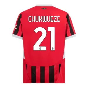 Camisolas AC Milan Chukwueze 21 Equipamento Principal 24/25 Camisolas AC Milan Chukwueze 21 Equipamento Principal 24/25