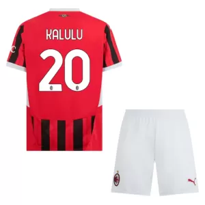 Camisolas AC Milan Kalulu 20 Criança Equipamento Principal 24/25 Camisolas AC Milan Kalulu 20 Criança Equipamento Principal 24/25