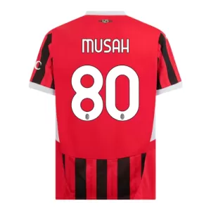 Camisolas AC Milan Musah 80 Equipamento Principal 24/25 Camisolas AC Milan Musah 80 Equipamento Principal 24/25