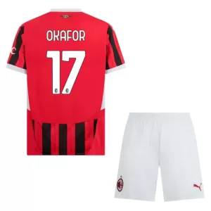 Camisolas AC Milan Okafor 17 Criança Equipamento Principal 24/25 Camisolas AC Milan Okafor 17 Criança Equipamento Principal 24/25