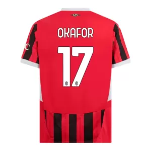 Camisolas AC Milan Okafor 17 Equipamento Principal 24/25 Camisolas AC Milan Okafor 17 Equipamento Principal 24/25