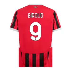 Camisolas AC Milan Olivier Giroud 9 Equipamento Principal 24/25 Camisolas AC Milan Olivier Giroud 9 Equipamento Principal 24/25