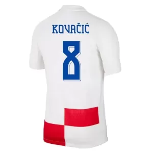Camisolas Croácia Mateo Kovacic 8 Equipamento Principal Euro 2024 Camisolas Croácia Mateo Kovacic 8 Equipamento Principal Euro 2024