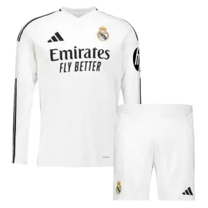 Camisolas Real Madrid Criança Equipamento Principal 24/25 Manga Comprida Camisolas Real Madrid Criança Equipamento Principal 24/25 Manga Comprida